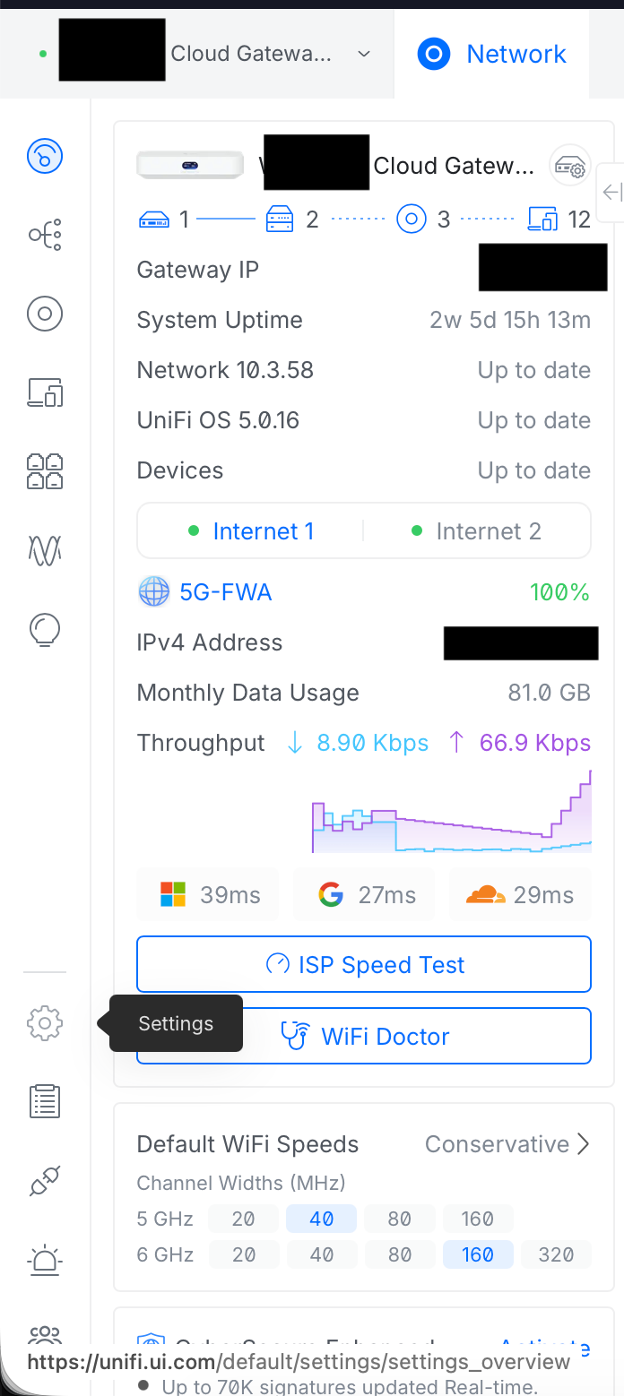 Unifi VPN herstarten